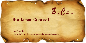 Bertram Csanád névjegykártya
