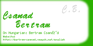 csanad bertram business card